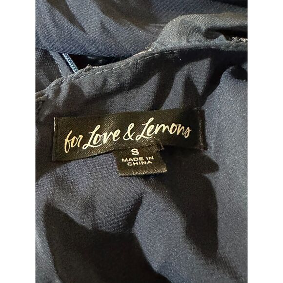 For Love and Lemons Lula Mini Dress Blue Size Small - Picture 5 of 10